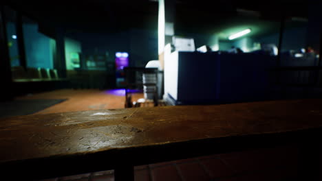 dark and empty laundry room