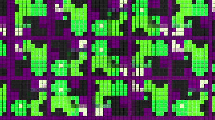 Sfondo geometrico astratto in pixel art