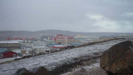 Snowy-town-in-northern-Canada-after-first-snow-fall