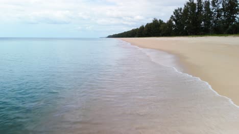 Calm-Water-and-Waves-along-the-Untouched-Coastline,-Turtle-Hatching-Beach-Egg,-Biodiversity-and-Natural-Habitat-along-the-Andaman-Coast