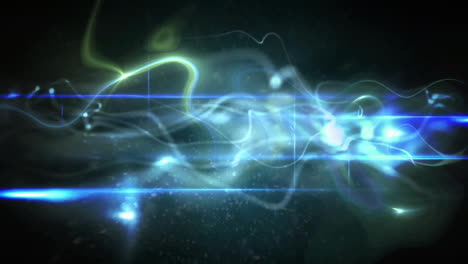 animación de rastros de luz sobre fondo negro