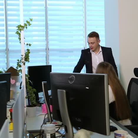 busy city office workers