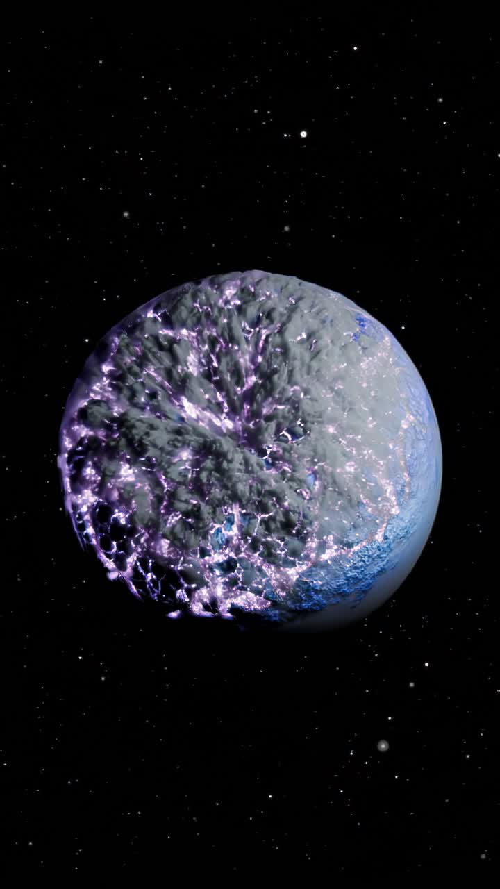 planeta alienígena con una atmósfera tormentosa