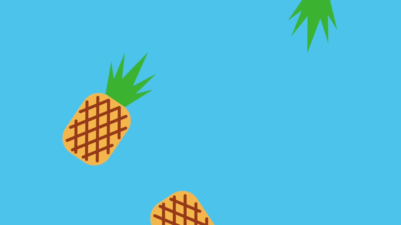 추락하는 열대 아나나스 과일 이국적