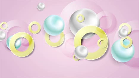 추상적인 다채로운 파스텔 모션 배경과 반이는 3d 공