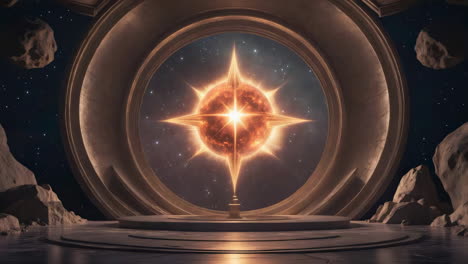 cosmic portal to a radiant star