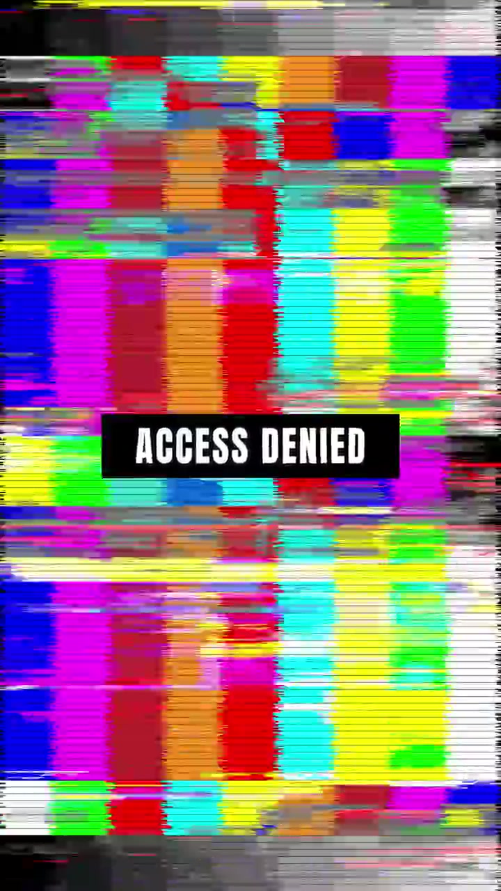 Digital Glitch Effect with Access Denied Text Overlay