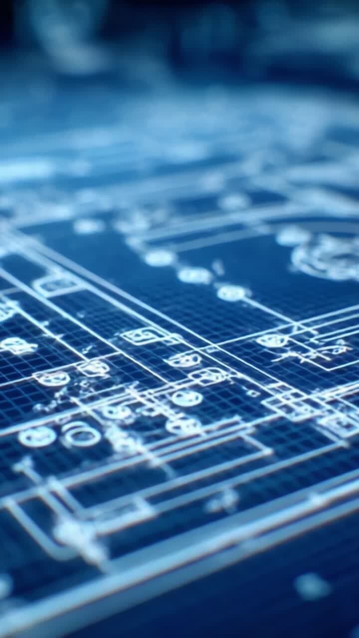 Architectural Blueprint Close-Up Analysis: An Intricate Examination of Technical Design and Layout Details in Engineering Plans