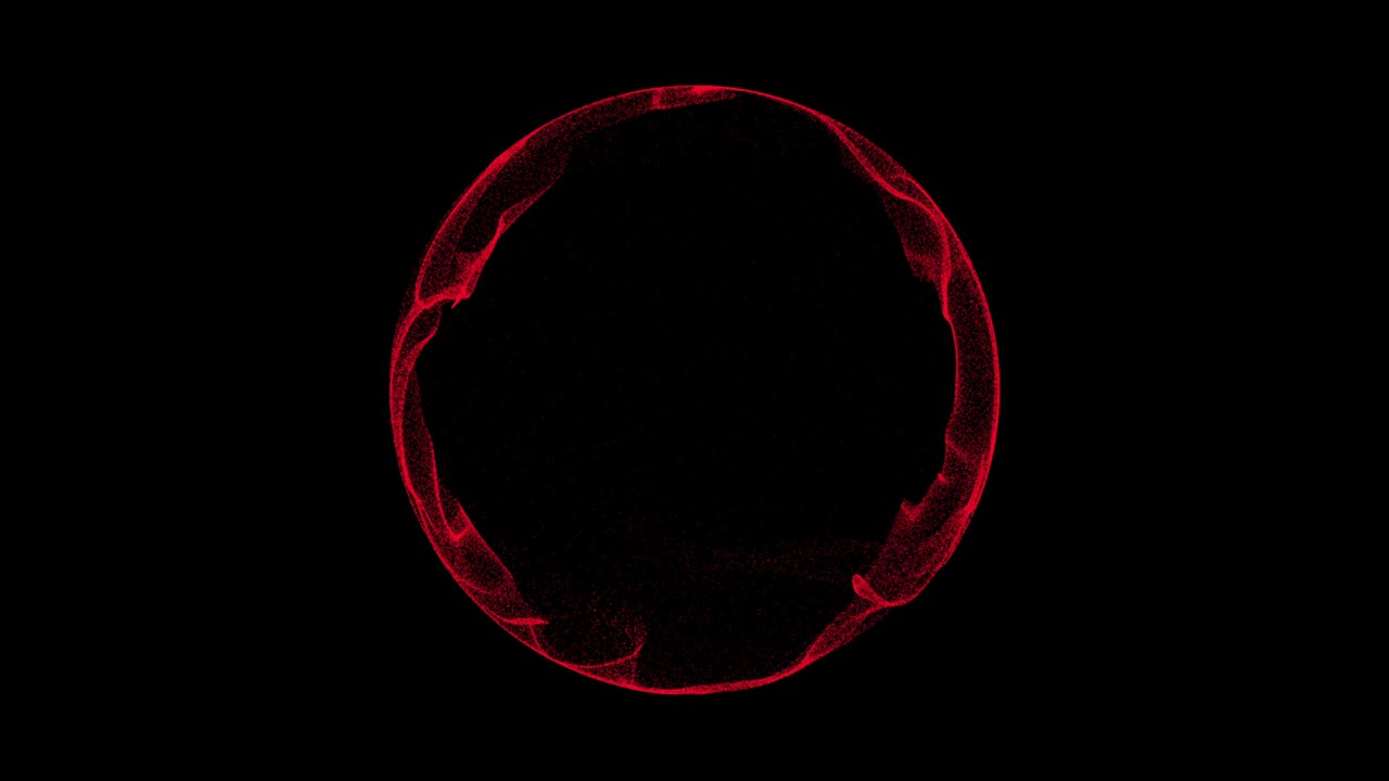 animación círculo ecualizador de espectro de audio rojo