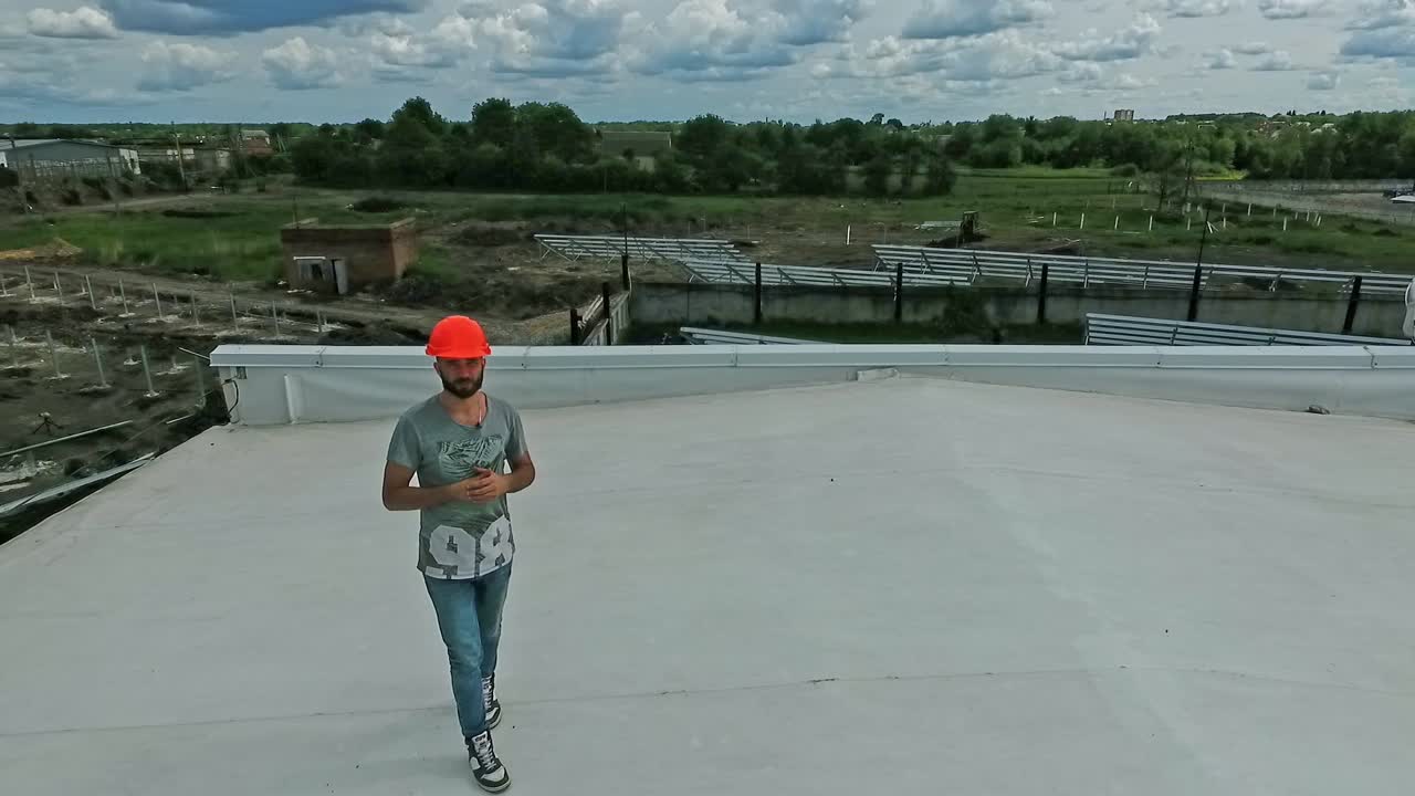 Construction site outdoor. Big project of construction work