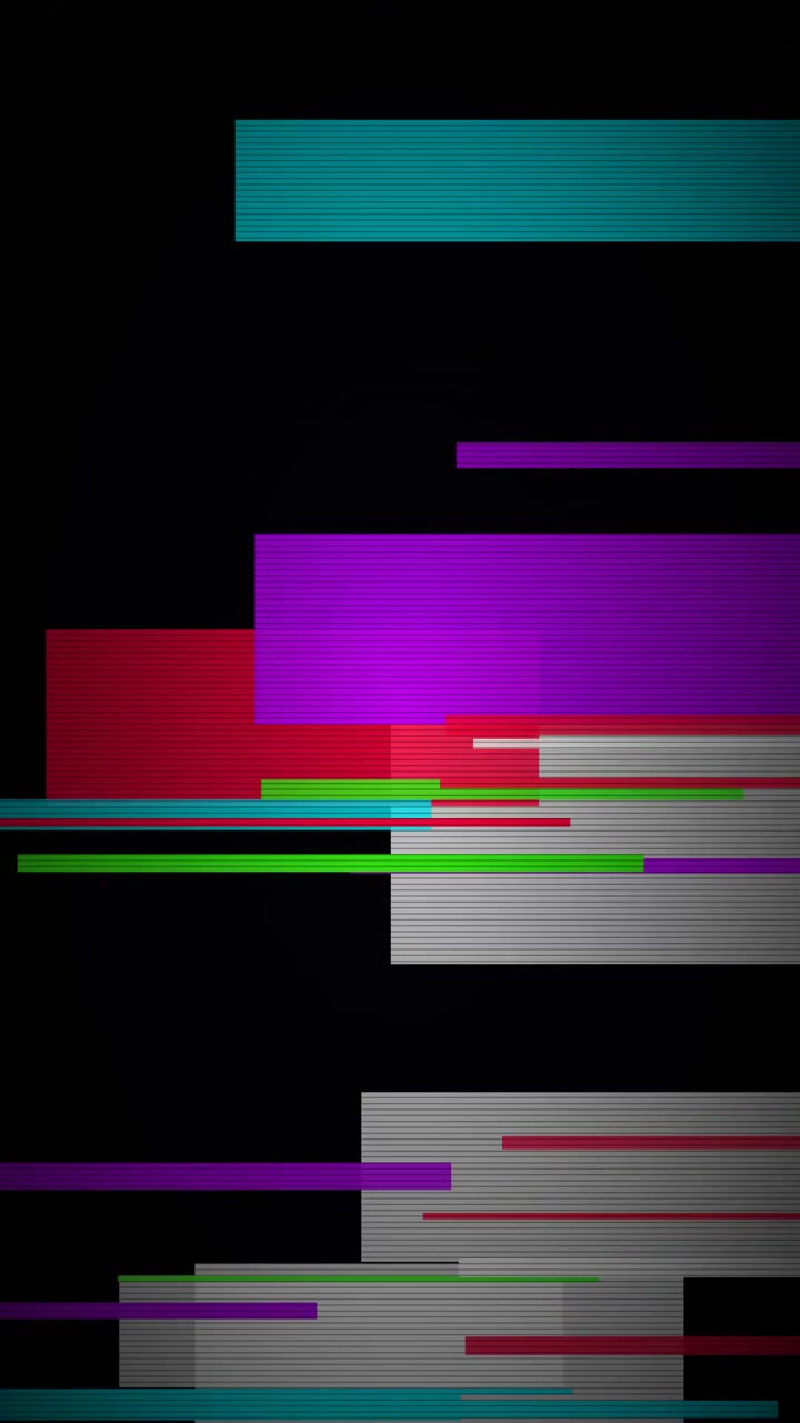 Efecto Glitch Digital con Líneas Horizontales Coloridas en Movimiento