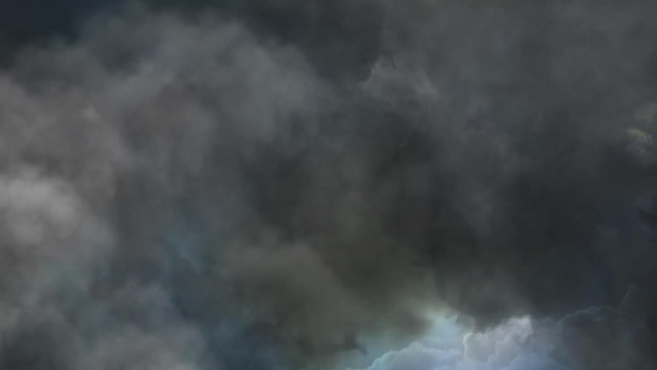 4k 배경에서 번개와 함께 cumulonimbus 구름