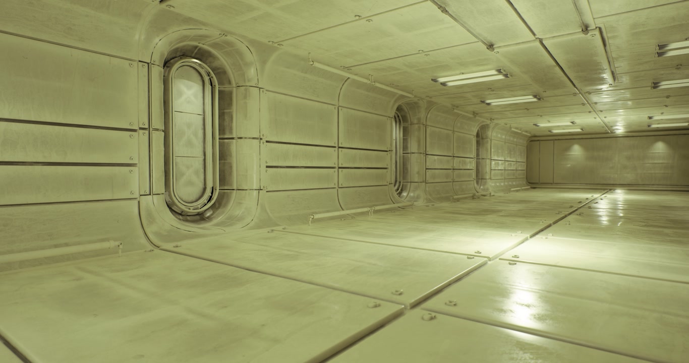Secure bulkhead door with visible seams and precise technical construction