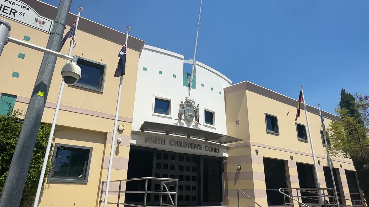 Perth Children’s Court, legal law courts Western Australia exterior extreme wide