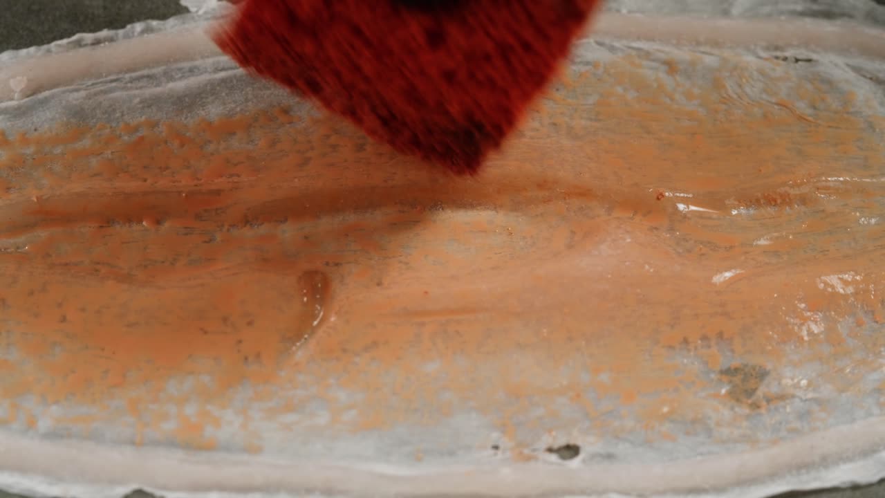 Make-up artist making fake scars and wounds close-up. Makeup equipment props for films and shooting. Bloody fake fingers for halloween and parties