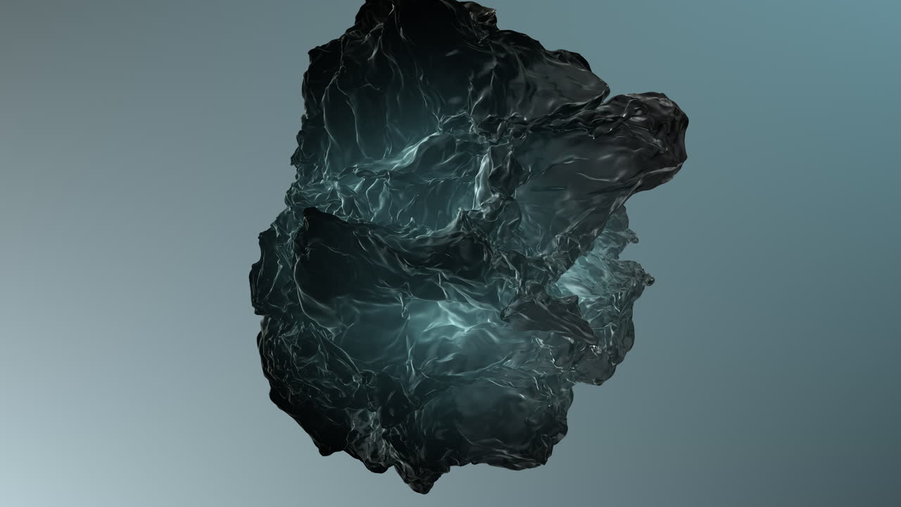 반이는 물방울이 있는 하고 은 검은 바위