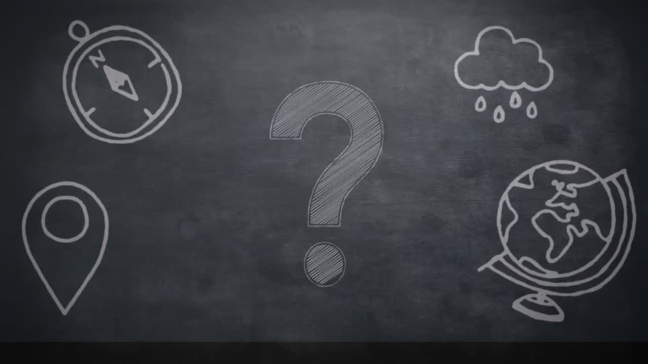 블랙보드 에 있는 질문 점 기호 에 대하여 학교 개념 아이콘