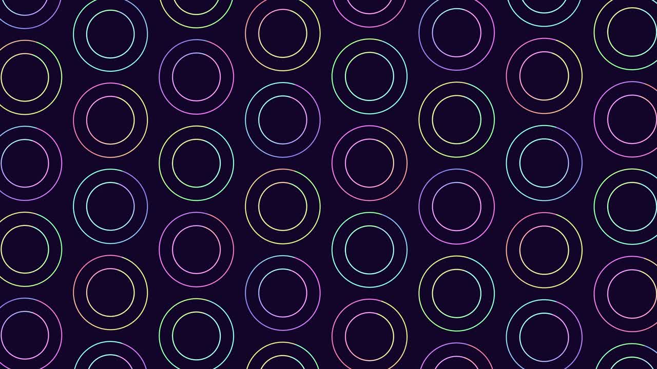 patrón de pequeños anillos y círculos de arco iris