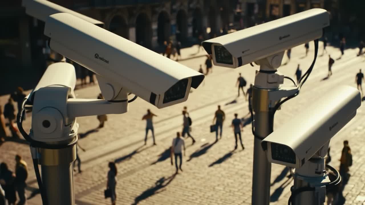 Observing the Crowd: Surveillance Cameras Monitoring Public Spaces for Enhanced Security and Safety in a Busy Urban Environment