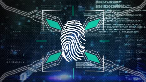 fingerprint scanner and data processing against network of connections