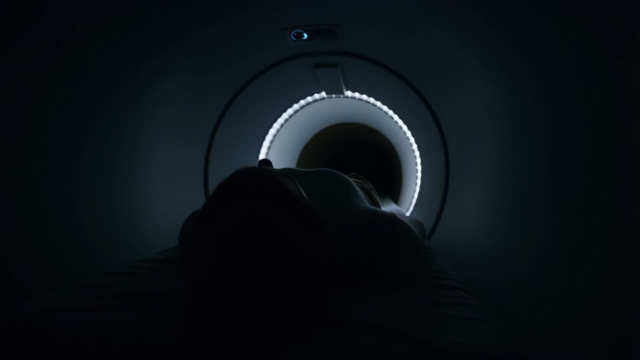 Patient undergoing a medical imaging scan