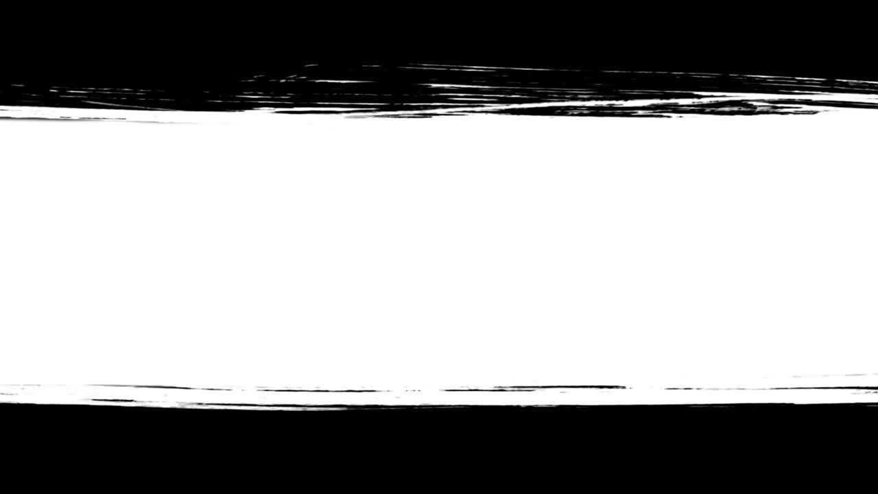Animated Black and White Brush Stroke Reveal Transition