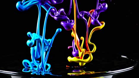 colorful paint splash in slow motion