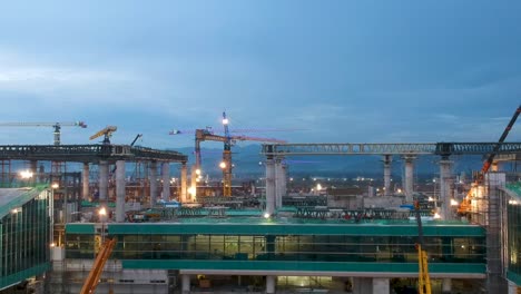 construction site of yogyakarta international airport, indonesia aerial view