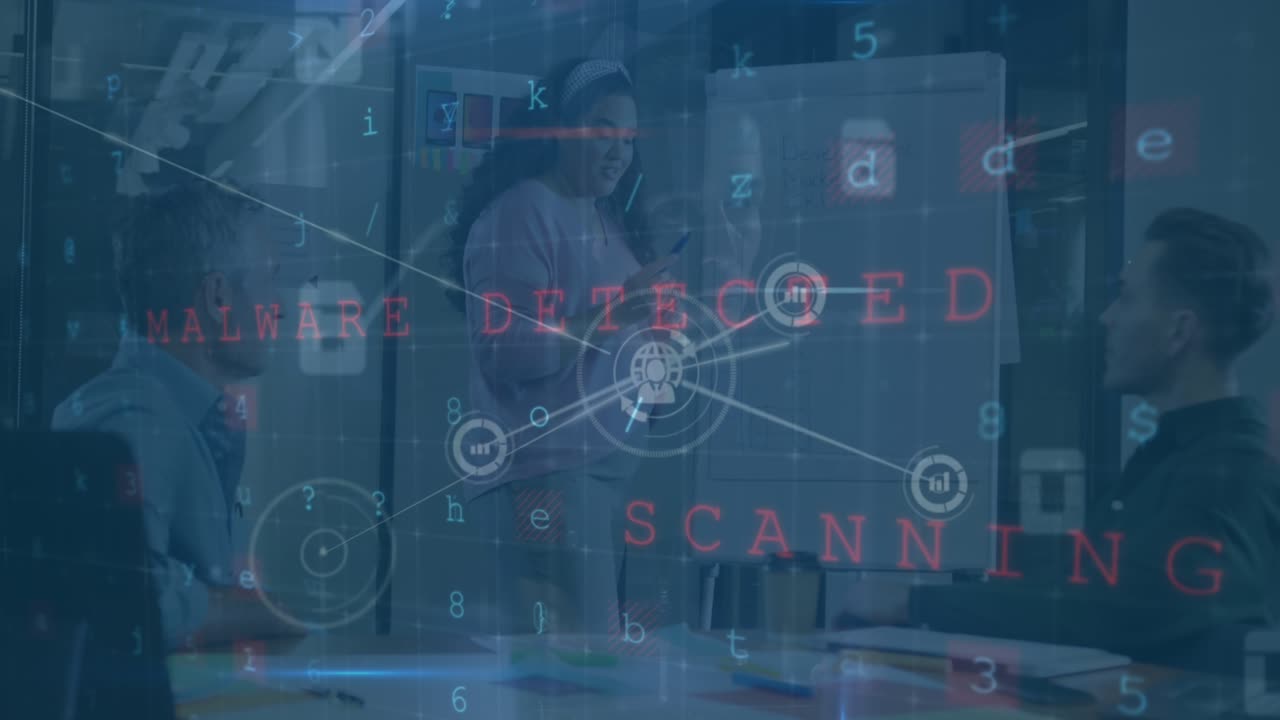 A digital interface and network of connections over a hacker