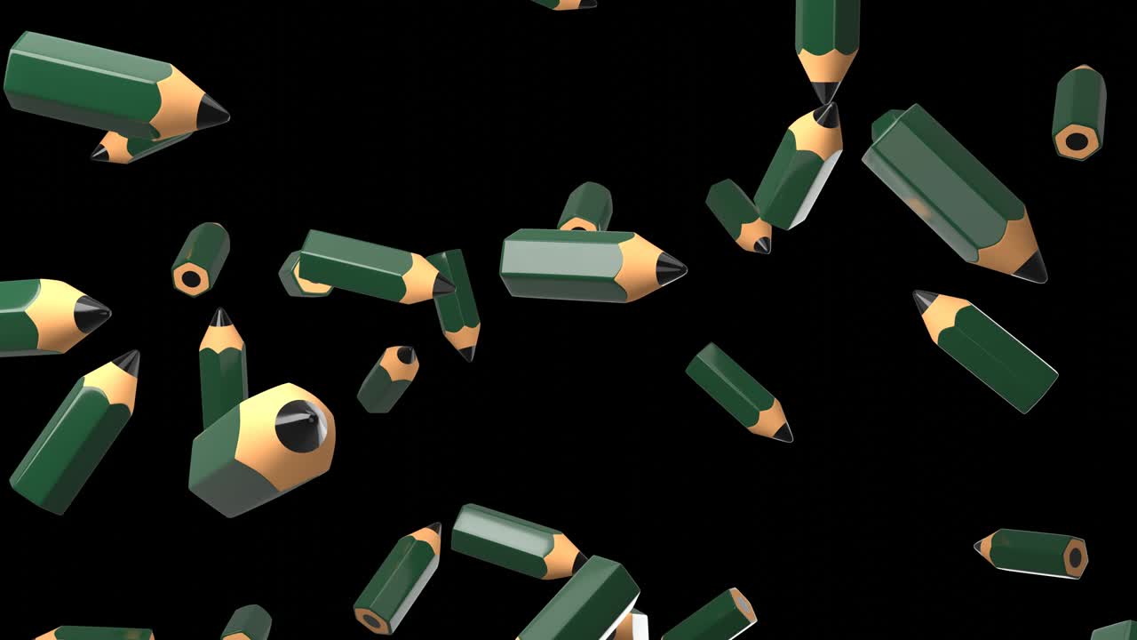 lápices sobre un fondo negro.