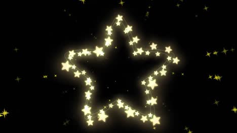 Animation-of-multiple-gold-stars-on-black-background