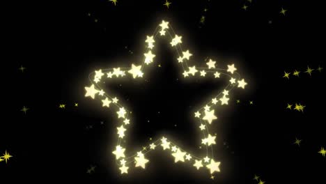 animación de múltiples estrellas doradas sobre un fondo negro