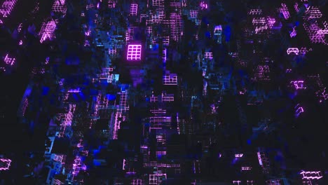 abstract digital futuristic network cityscape