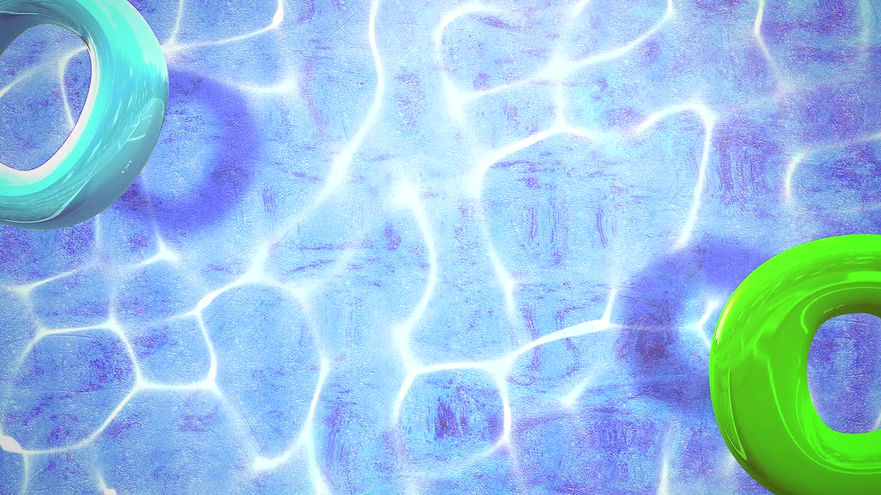 Closeup water waves in pool, summer background