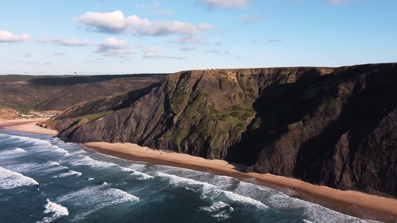 A wonderful panoramic view of Cordoama beach, on the west coast of the Algarve, Portugal