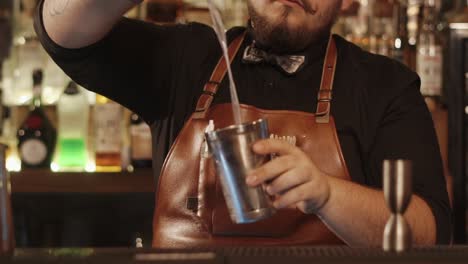 bartender making a cocktail