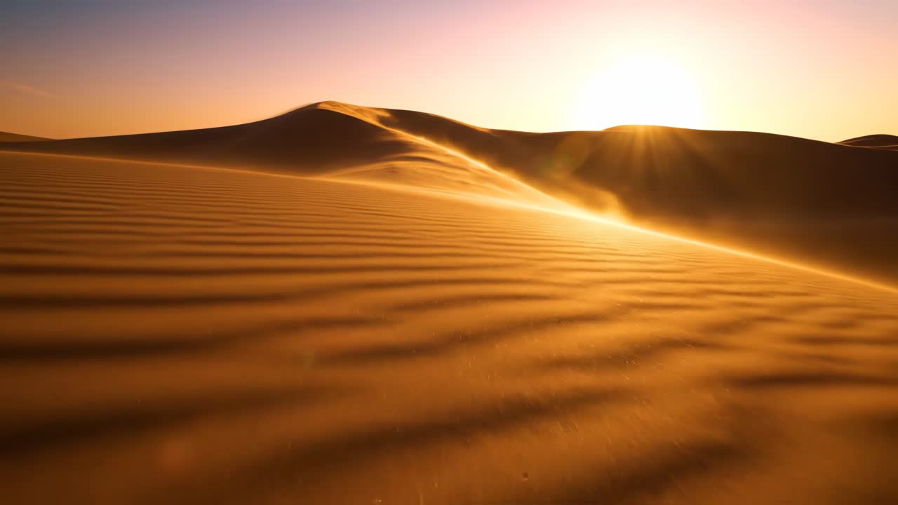 Dune di sabbia dorate al tramonto