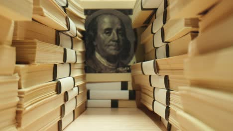 stacks of cash dollars and euro, banknotes counting, specialised police officer counting dollar euro banknotes in crime lab with machine, cashed out money, bitcoin changing, buying home flat in bank.