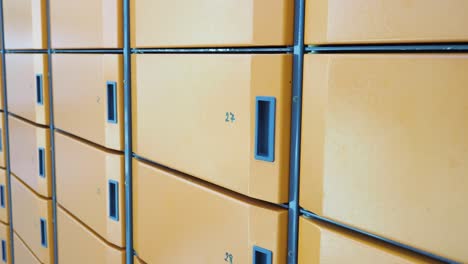 orange self-service lockers