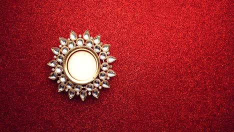 closeup of diya wax candles for diwali festival party celebration event