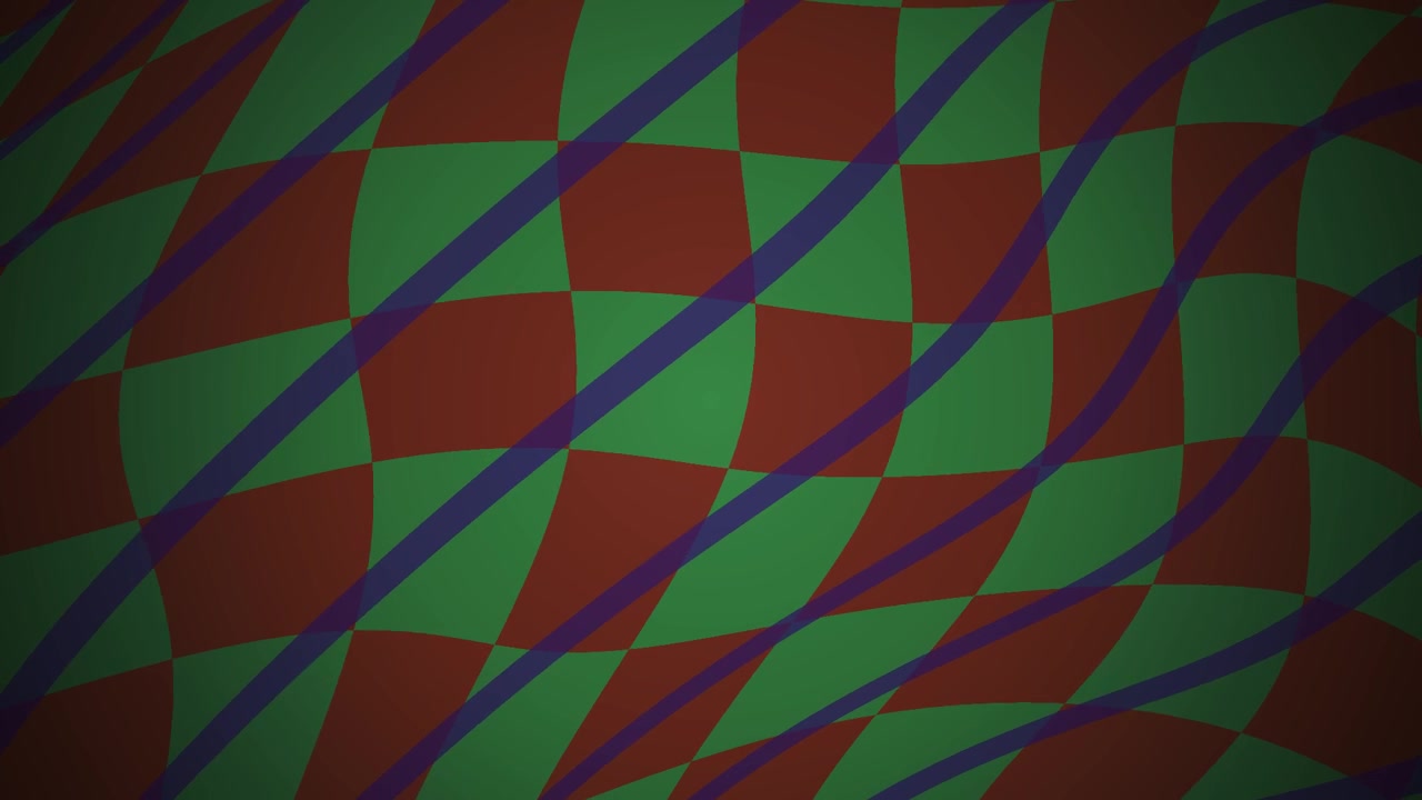 Abstract Wavy Grid Pattern Animation in Green and Red