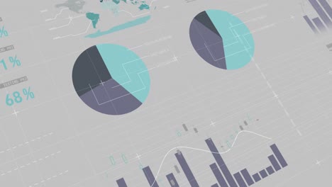 compuesto digital de gráficos financieros 4k