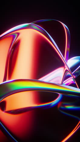 abstract gradient glass geometry background, 3d rendering.