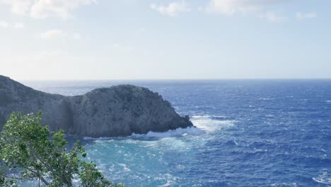 coastal rocky landscape with waves