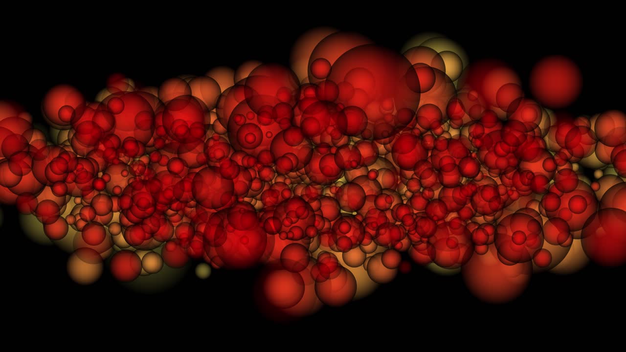 애니메이션 원자 중성자 또는 비디오 오버레이용 수평 셀