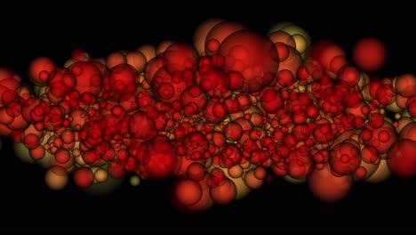 animated atomic neutrons or horizontal cells for video overlay