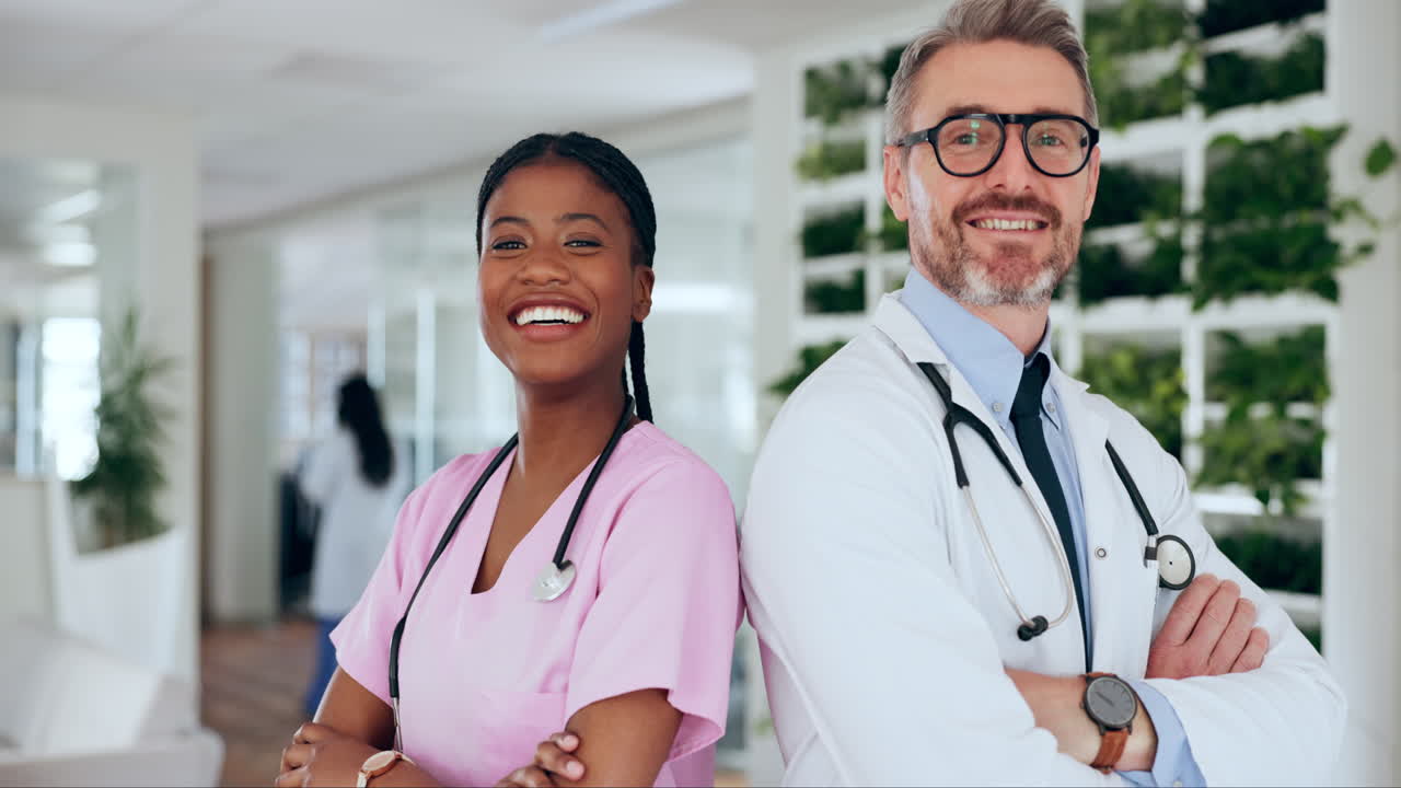 Healthcare, portrait of doctor and nurse team