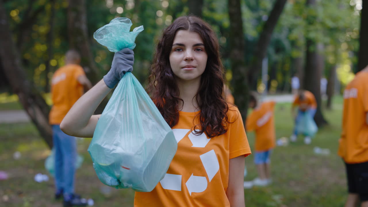 Volunteers cleaning up the park