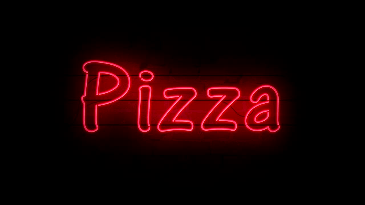 네온 피자 표지판