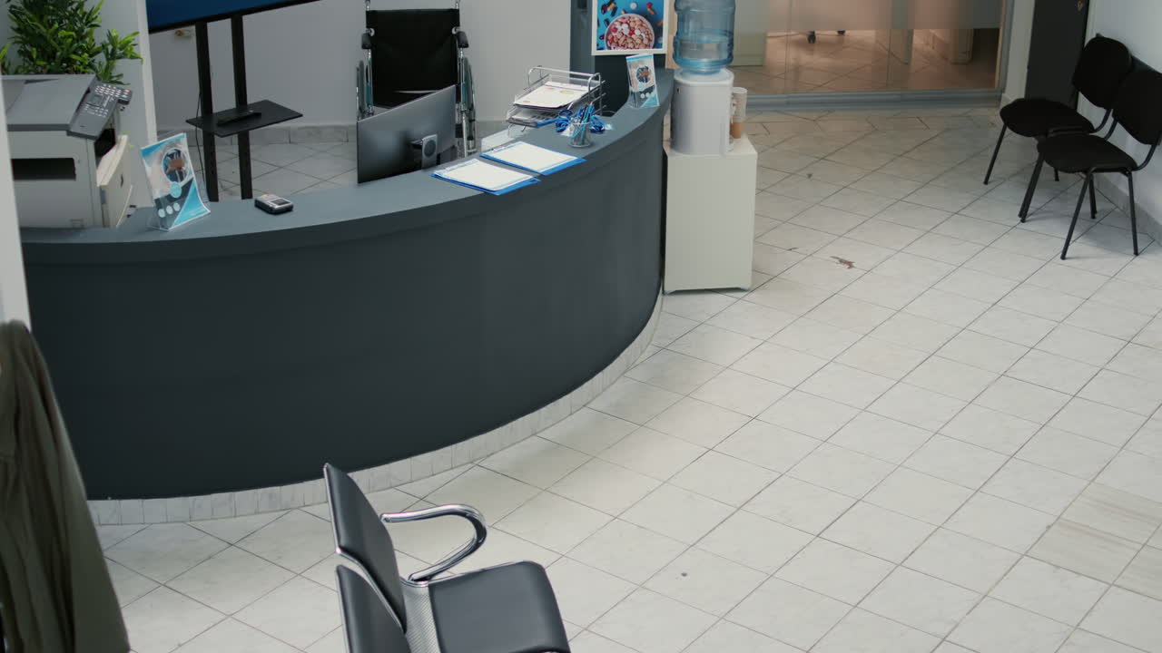Interior of a clinic reception area